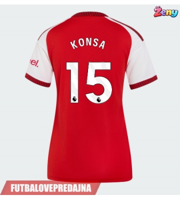 Lacne Ženy Futbalové dres Arsenal Ezri Konsa #15 2026-27 Krátky Rukáv - Domáci